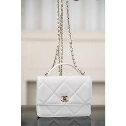 샤넬 Chanel 25K Backpack White 18cm