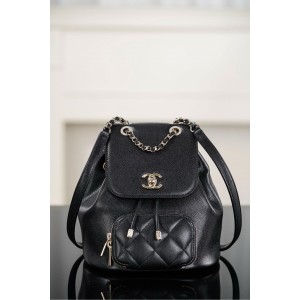샤넬 Chanel 25B AS3530 Affinity Duma Backpack Black 20cm