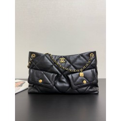 샤넬 Chanel 25k AS5740 Hobo Shopping Bag 99518 Black