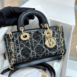 디올 Dior Small Lady D-Joy Bag Black 22cm