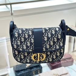 디올 Dior 30 Montaigne Bag Oblique Jacquard Blue 24cm