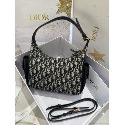 디올 Dior D-Dream Bag Blue Oblique Jacquard 22cm