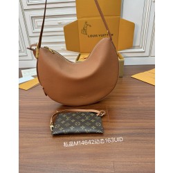 루이비통 Louis Vuitton M14642 Low Key Cookie MM Cognac Brown 32cm