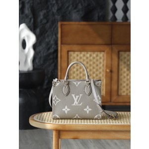 【AS】 루이비통 Louis Vuitton M45779 Onthego PM Monogram Empreinte Dove Cream 25cm