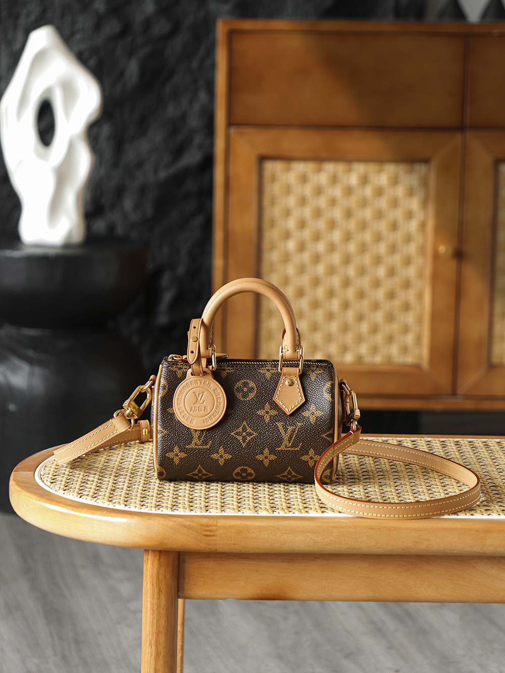 【AS】 루이비통 Louis Vuitton M81085 Nano Speedy Monogram 16cm