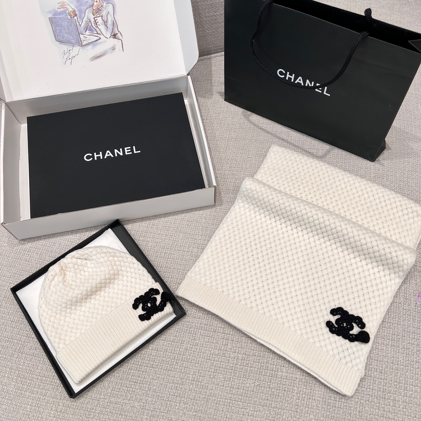 샤넬 CHANEL 스카프 180x35cm