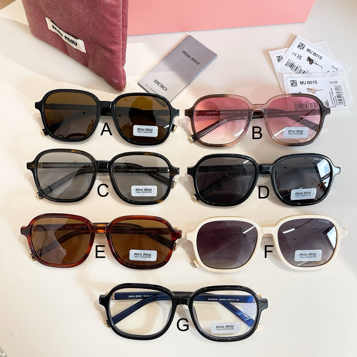 미우 미우 MIU MIU MU B01S 55口18-145