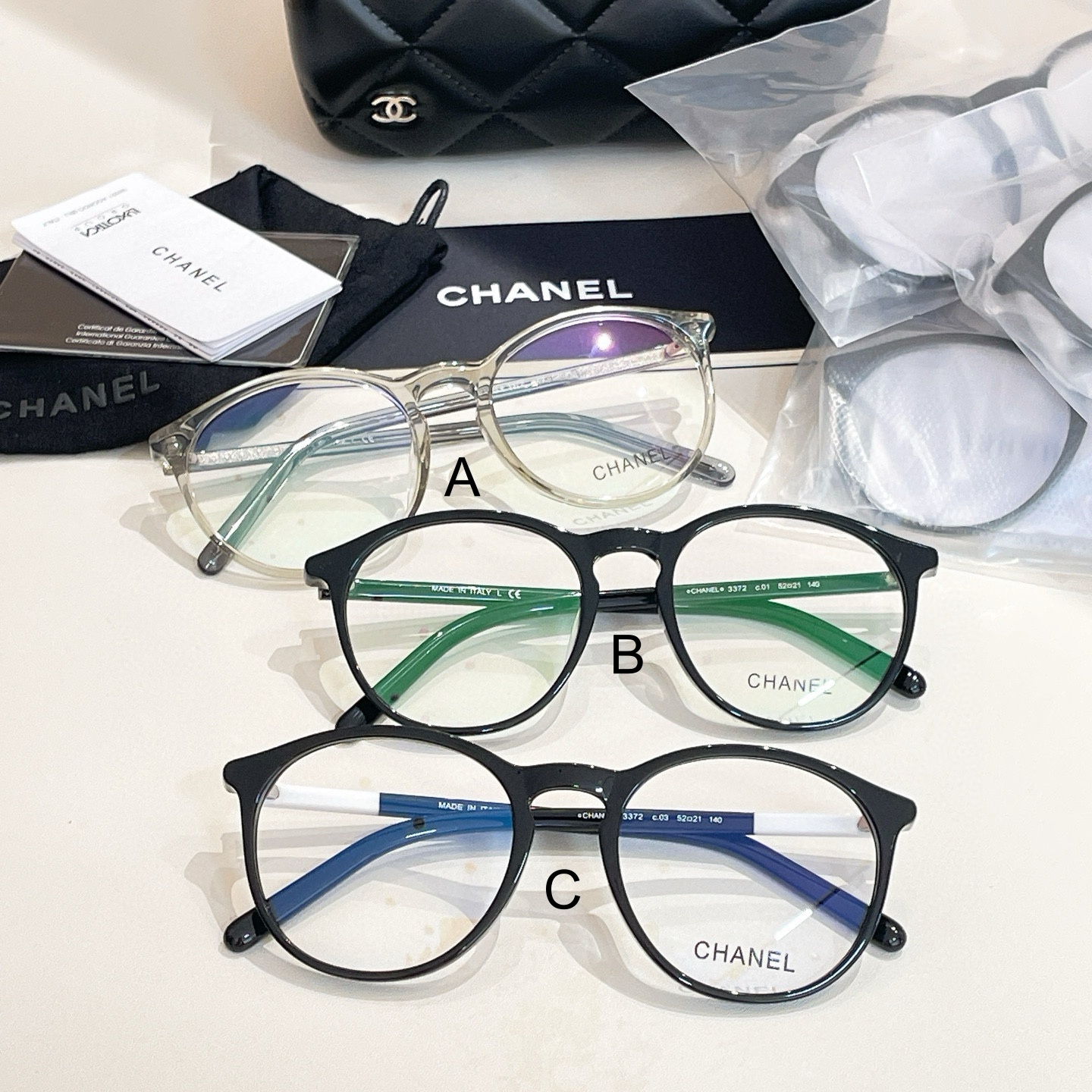 샤넬 Chanel 3372 52口21-140