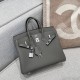 에르메스 Hermes Birkin 25cm Germany Leather 0L Gris Meyer/silver