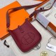 에르메스 Hermes Evelyne 16cm Germany Leather K1 Rouge Grenat/gold