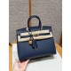 에르메스 Hermes Birkin 25cm Epsom 73 Blue Saphir/gold