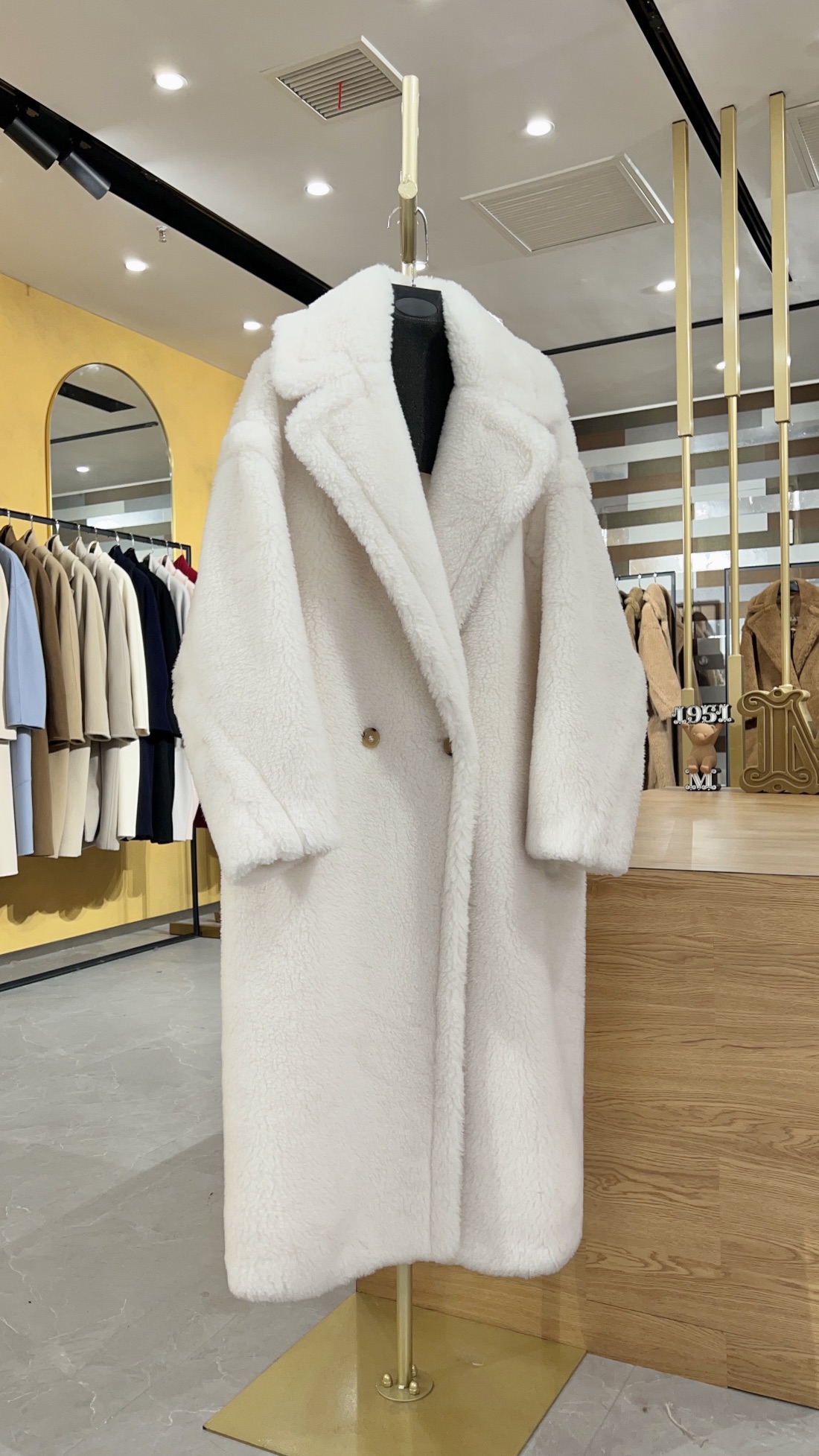 막스마라 Max Mara Teddy Bear Icon Coat 테디베어 코트 Cream white 흰색 크림