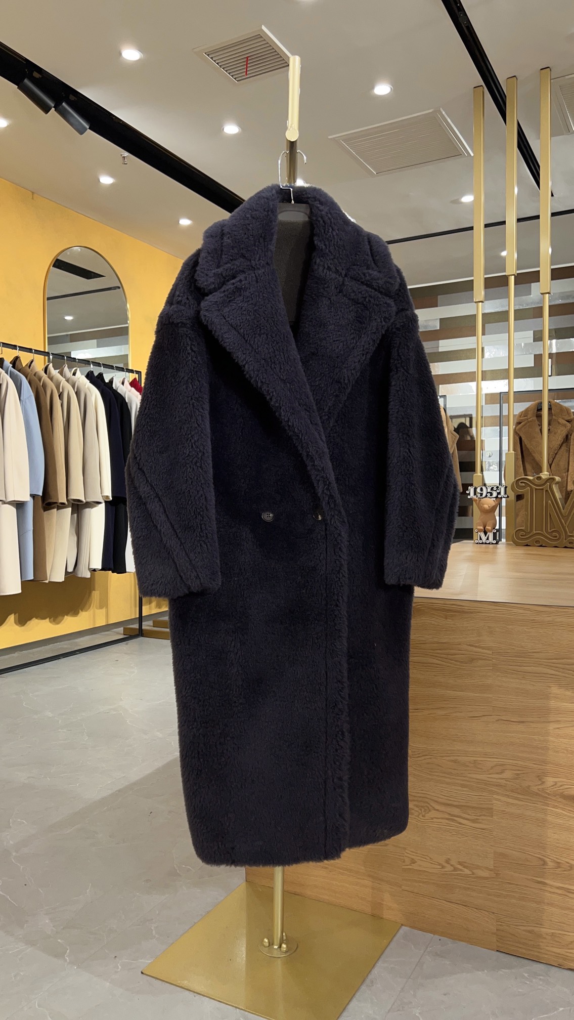 막스마라 Max Mara Teddy Bear Icon Coat 테디베어 코트 Midnight Blue 암 청색
