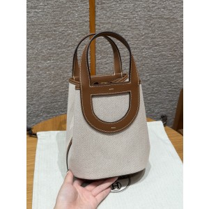 에르메스 Hermes in the loop 18cm Canbas and Swift 37 Gold/gold