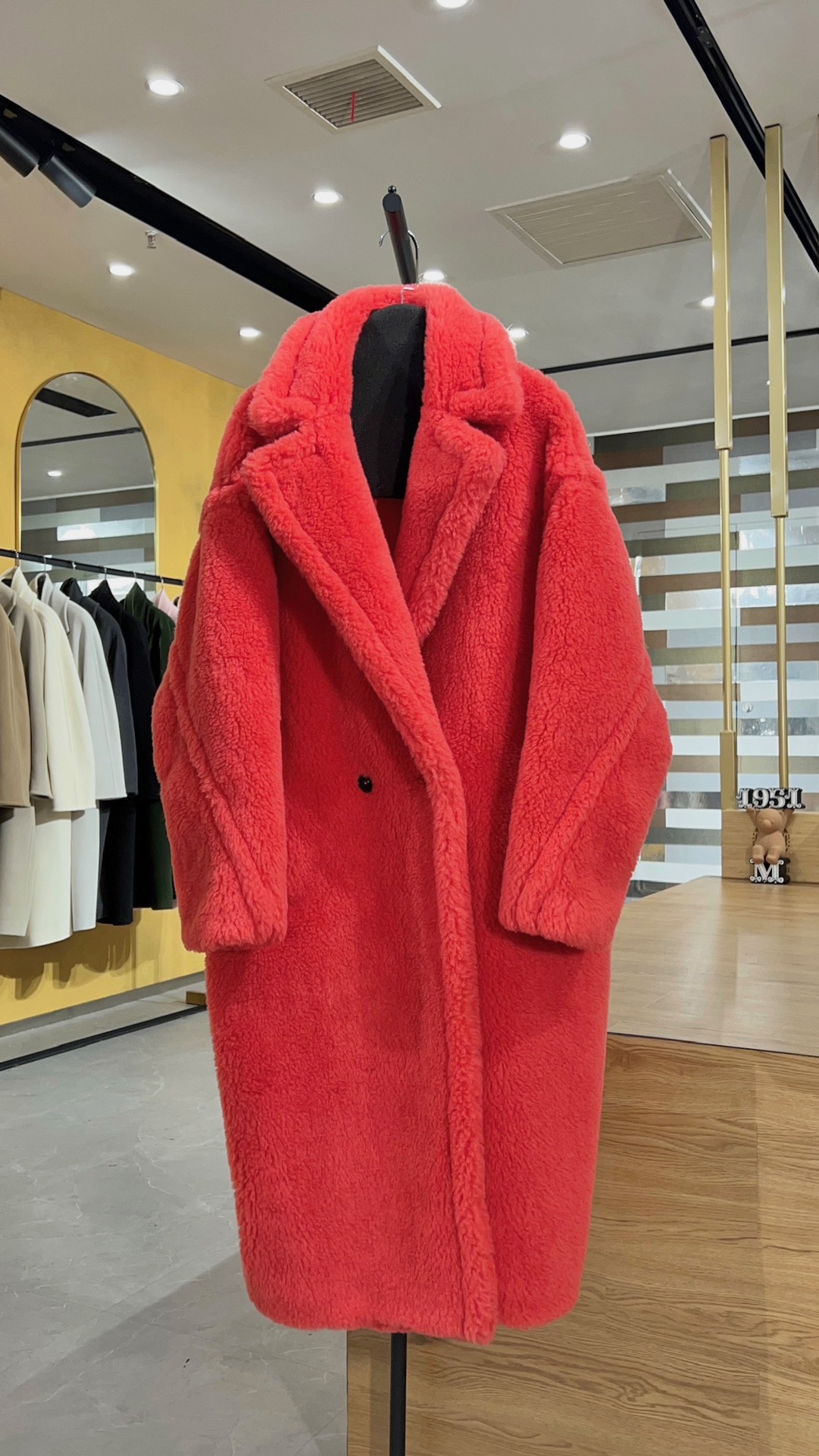 막스마라 Max Mara Teddy Bear Icon Coat 테디베어 코트 Watermelon red 수박 붉은