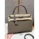 에르메스 Hermes Kelly 32cm Epsom 18 Etoupe/silver
