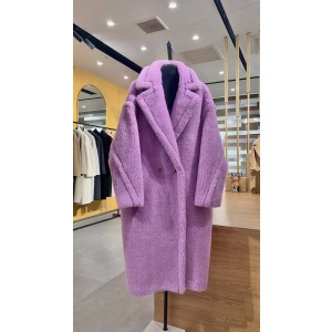 막스마라 Max Mara Teddy Bear Icon Coat 테디베어 코트 Light purple 연 자줏빛