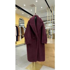 막스마라 Max Mara Teddy Bear Icon Coat 테디베어 코트 Wine red 와인색