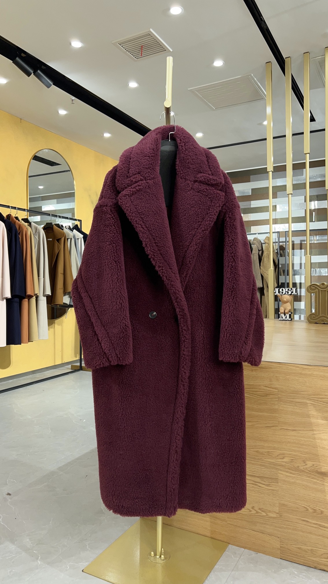 막스마라 Max Mara Teddy Bear Icon Coat 테디베어 코트 Wine red 와인색