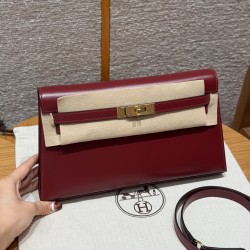 에르메스 Hermes Kelly elan 27cm Box 55 Rouge H/gold
