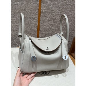에르메스 Hermes Lindy 26cm evercolor 80 Girs Perle/silver
