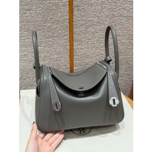 에르메스 Hermes Lindy 26cm Swift 8F Girs Etain/silver