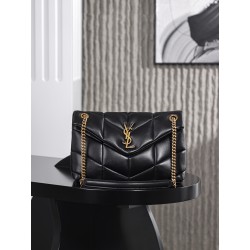 생로랑 Saint laurent/YSL 577476 Puffer Small Chain Bag in Quilted Lambskin Black 29cm