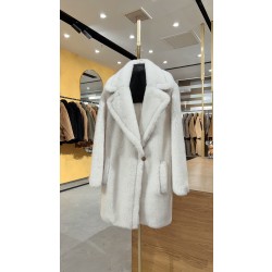 막스마라 Max Mara Teddy Bear Icon Coat 테디베어 （짧은 항）코트 white 흰색