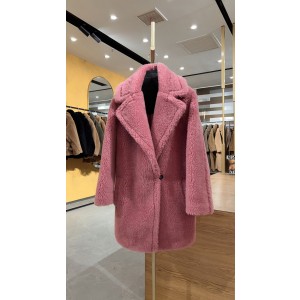 막스마라 Max Mara Teddy Bear Icon Coat 테디베어 （짧은 항）코트 bean paste powder 팥고물 가루