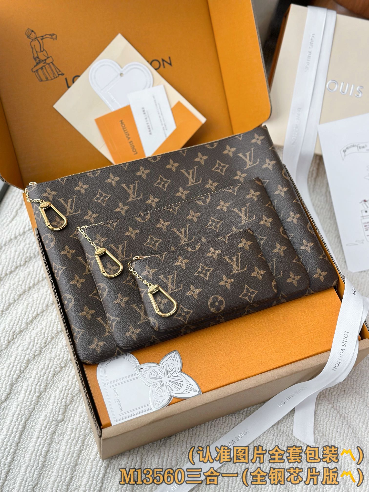 루이비통 Louis Vuitton M13560 Key Pouch M Monogram Canvas 클러치 33cm