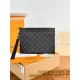 루이비통 Louis Vuitton M81569 Monogram Eclipse Pochette To Go Clutch 30cm