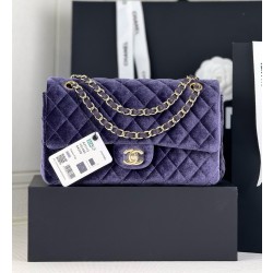 샤넬 Chanel A01112 Medium Classic Flap Bag Purple 25cm