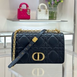 디올 Dior Medium Dior Caro Bag Black 25cm