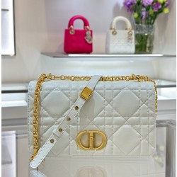 디올 Dior Medium Dior Caro Bag White 25cm