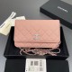 샤넬 Chanel AP3723 Classic Wallet On Chain WOC Pink 20cm