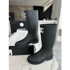 샤넬 CHANEL 22K G39620 러버 부츠 블랙