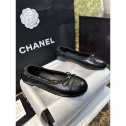 샤넬 CHANEL 25C 플랫 Black