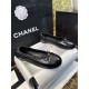 샤넬 CHANEL 25C 플랫 Black