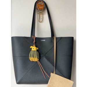 로에베 Loewe 1765 Puzzle Fold Tote Bag in Shiny Calfskin