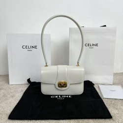 셀린느 Celine 121423 Teen Josephine Bag in Shiny Calfskin Rice 18.5cm
