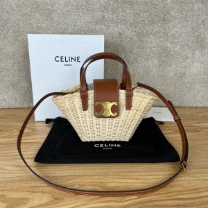 셀린느 Celine 116572 Teen Couffin in Wicker Natural Calfskin Natural Tan 32cm