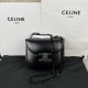 셀린느 Celine 110973 Chain Besace Clea in Shiny Calfskin Black Black 19cm