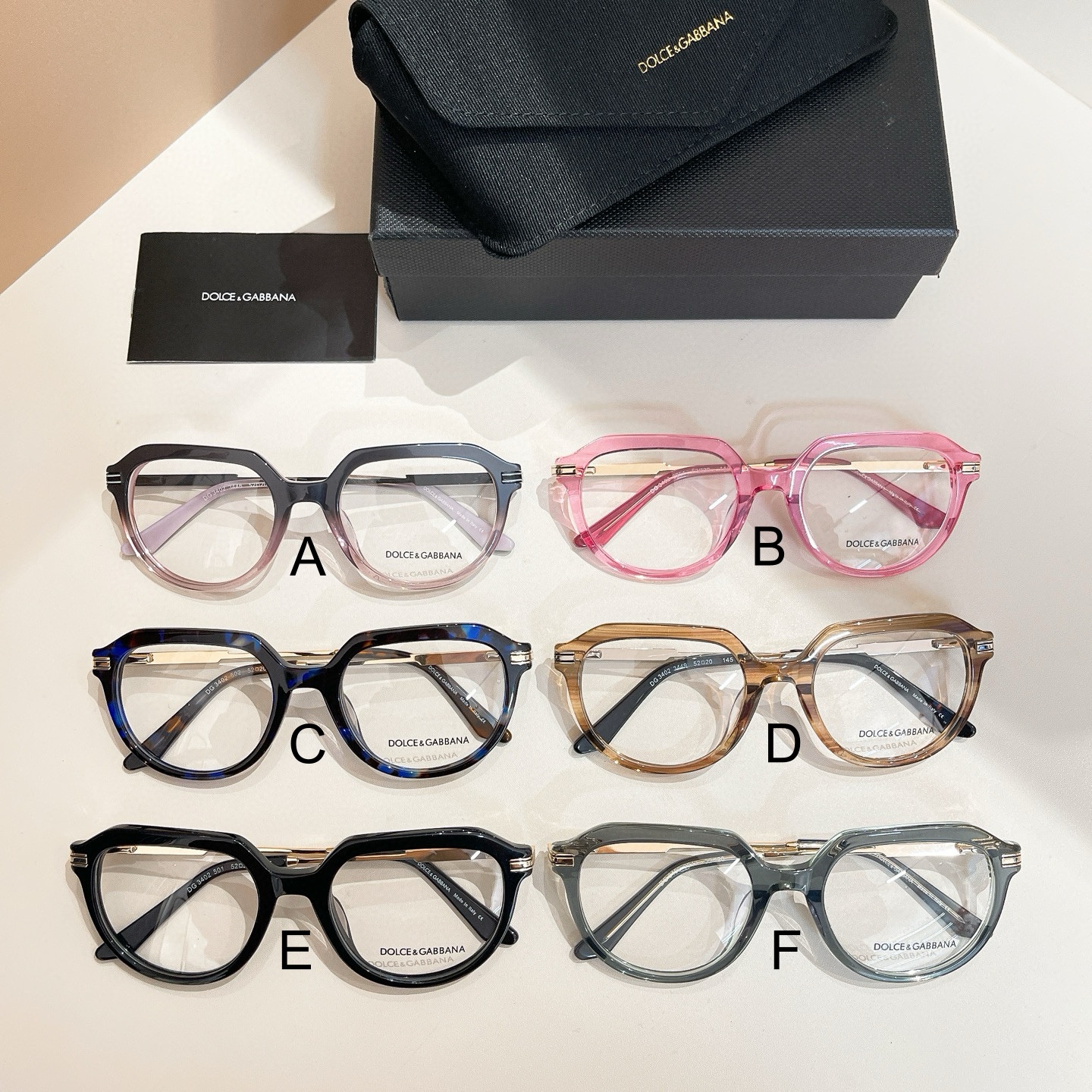 DOLCE&GABBANA DG3402 52口20-145