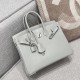 에르메스 Hermes Birkin 25cm Mysore 80 Gris Perle/silver