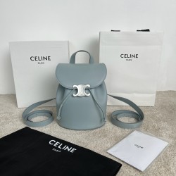 셀린느 Celine 118703 Backpack Bonnie in Smooth Calfskin Ice Blue