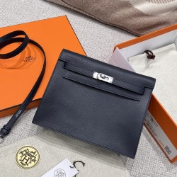 에르메스 Hermes Kelly danse Evercolor 2Z Blue Nuit/silver