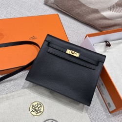 에르메스 Hermes Kelly danse Evercolor 89 Noir/gold