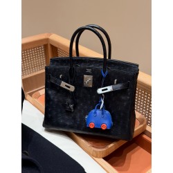 에르메스 Hermes Birkin 30cm KK ostrich 89 Noir/silver