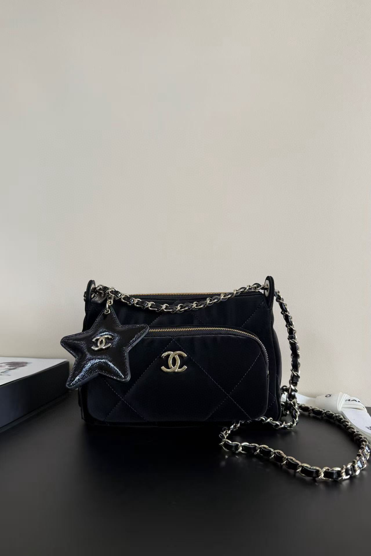 샤넬 Chanel 25N Camera Case Black 23cm