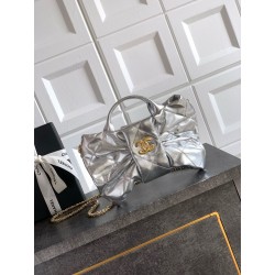 샤넬 Chanel AS5849 Mini Bow Bag silver 26cm